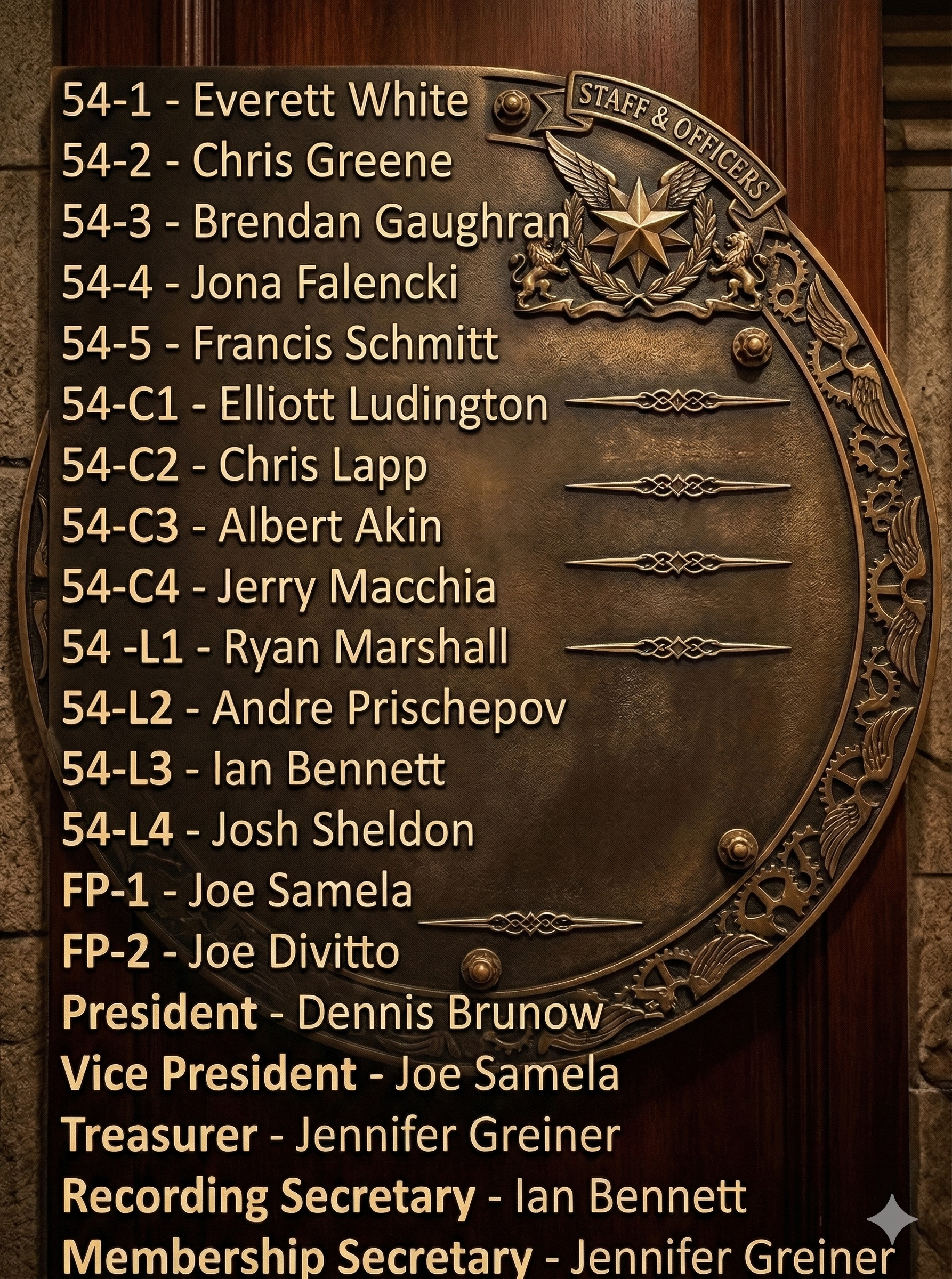 staff and officers 2026