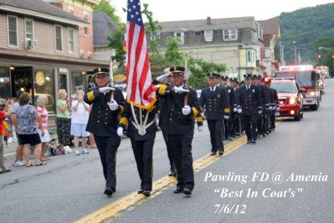 Amenia Parade 2012
Best In Regulation Uniform - Pawling FD
Photo Courtesy of Mrs. Boo