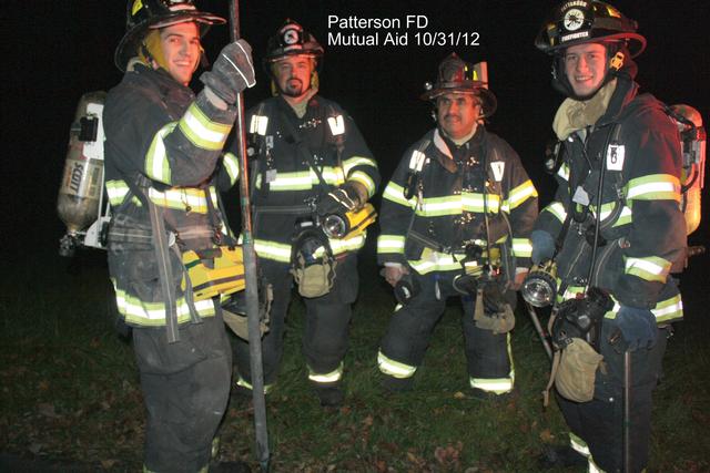 House Fire - Oct. 31 2012
Mutual Aid with Patterson, J.H.K. (Dover), Sherman, Beekman and East Fishkill