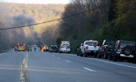 Car Fire on Route 55
April 17th 2012