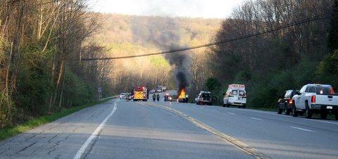 Car Fire on Route 55
April 17th 2012