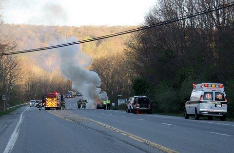 Car Fire on Route 55
April 17th 2012