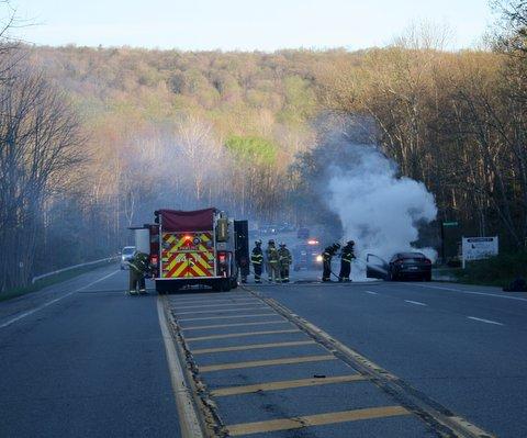 Car Fire on Route 55
April 17th 2012